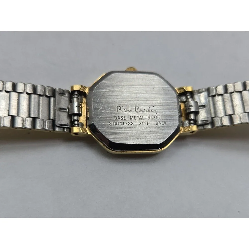 Pierre Cardin Vintage Womens Gold Tone Octagon Dress Watch Dainty New Battery